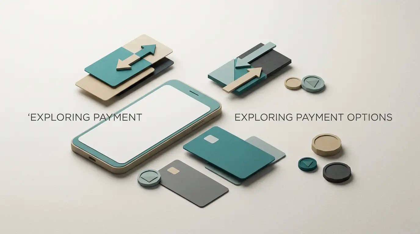 Editorial illustration of Australian-dollar casino payment choices